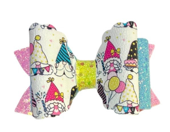 Birthday Party Gnome Bow