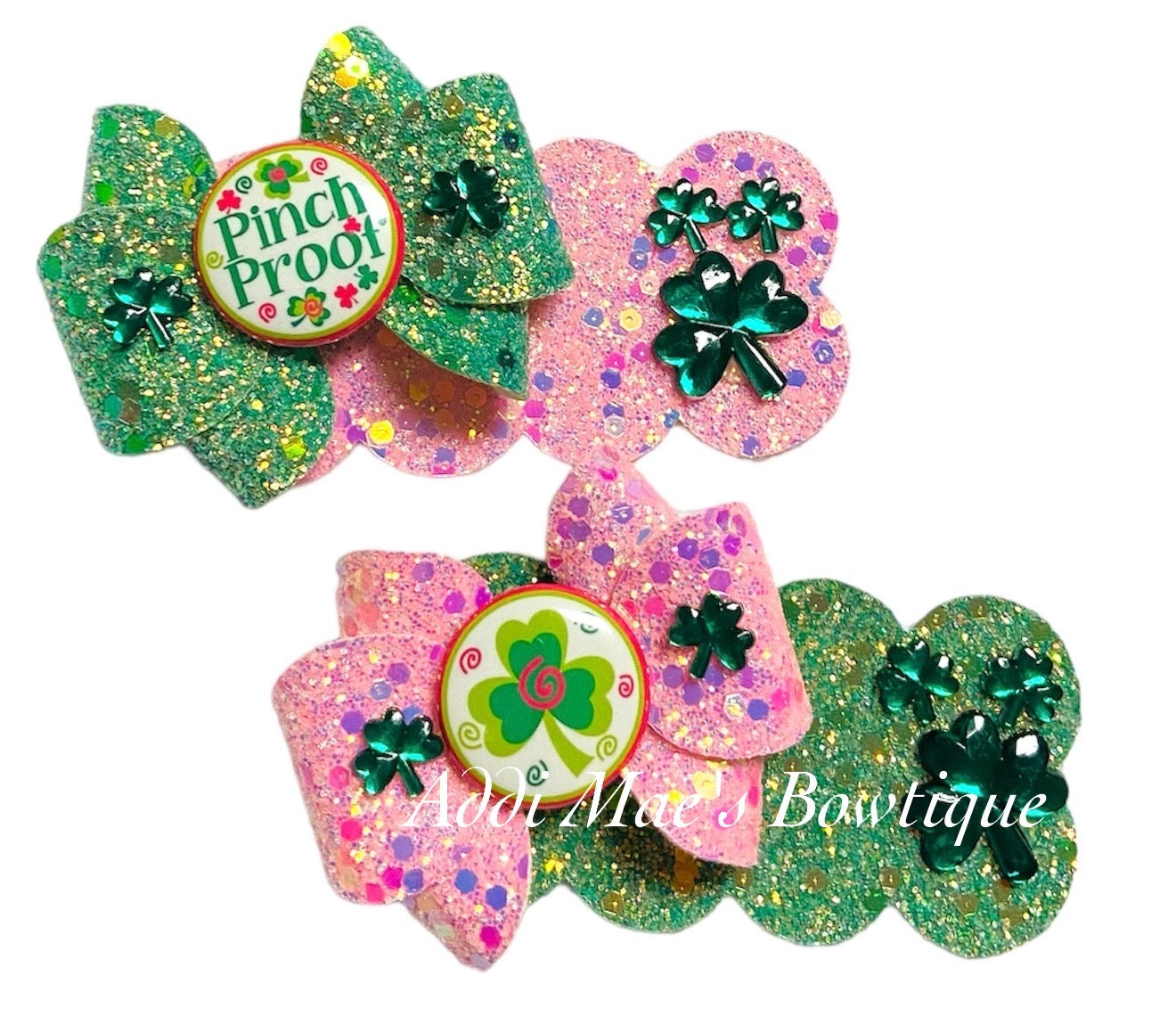 Pinch Proof Shamrock Snap Clip Set