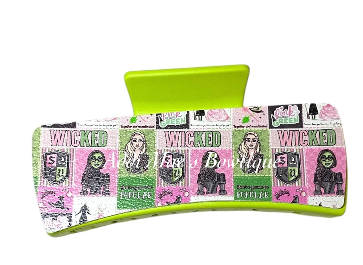 Pink Witch Green Witch XL Claw Clip