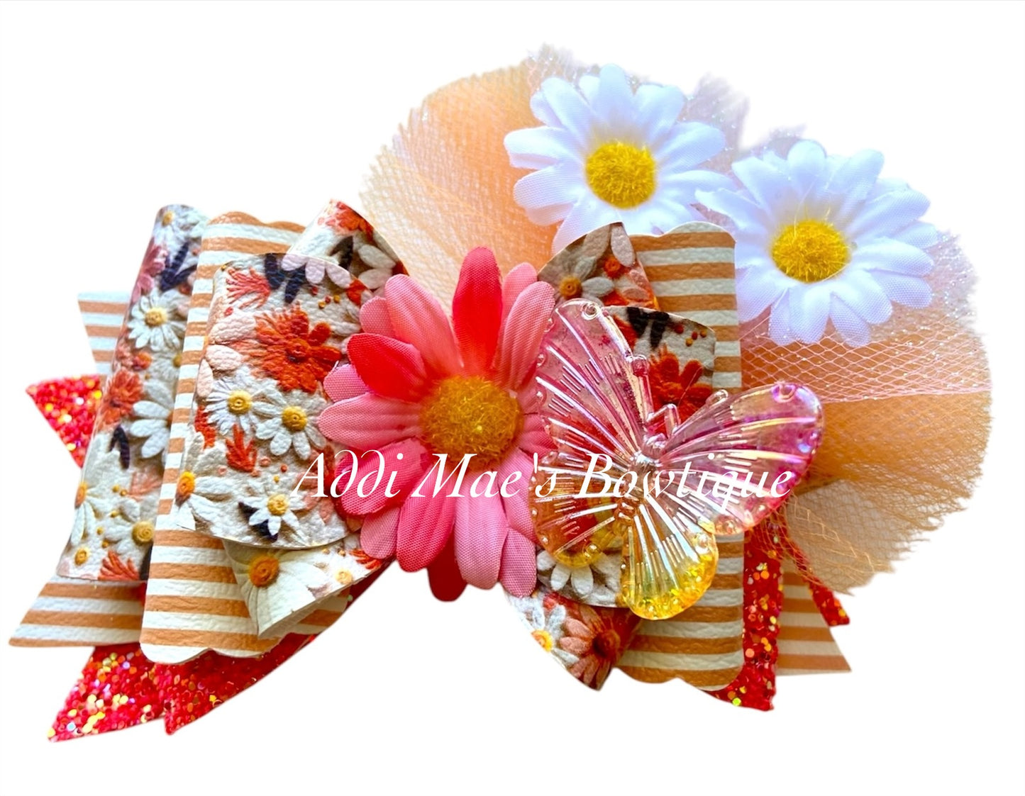 Peachy Daisy Bow