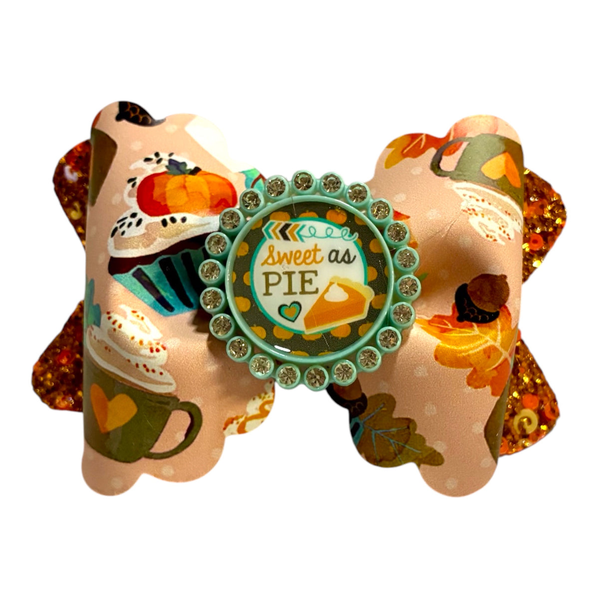Sweet Pumpkin Pie Thanksgiving Fall Bow