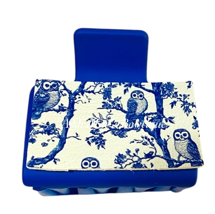 Woodland Toile Owl Small Claw Clip