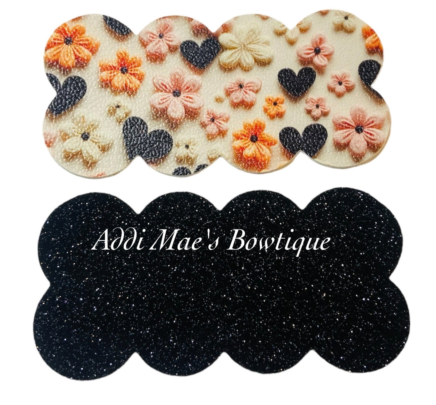 Salmon Flowers and Hearts Snap Clip Set