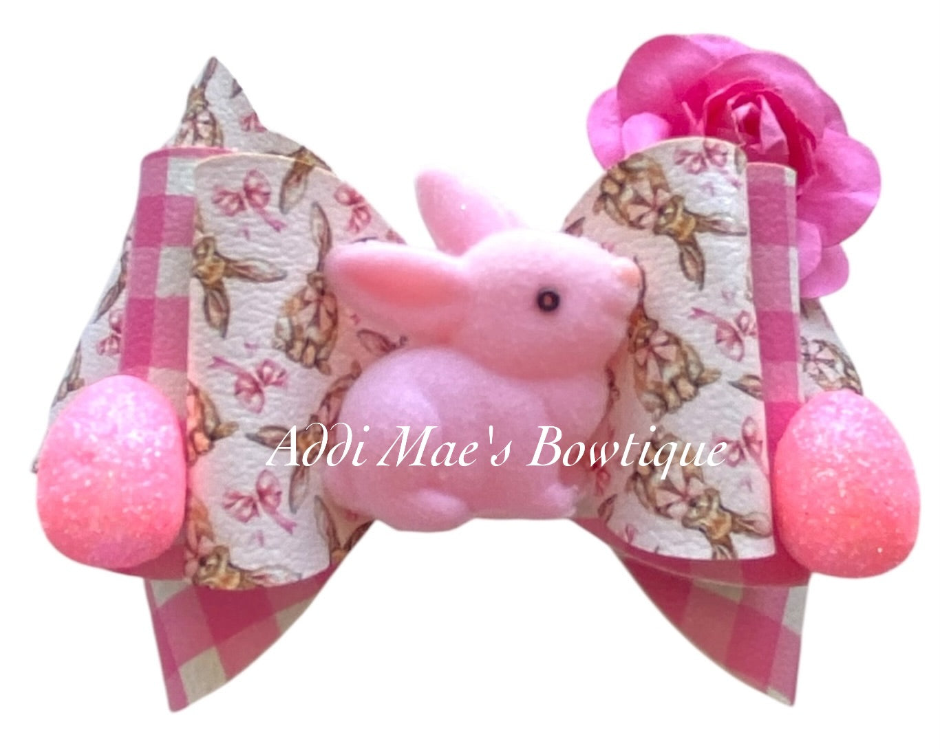 Bunny & Pink Bows Bow