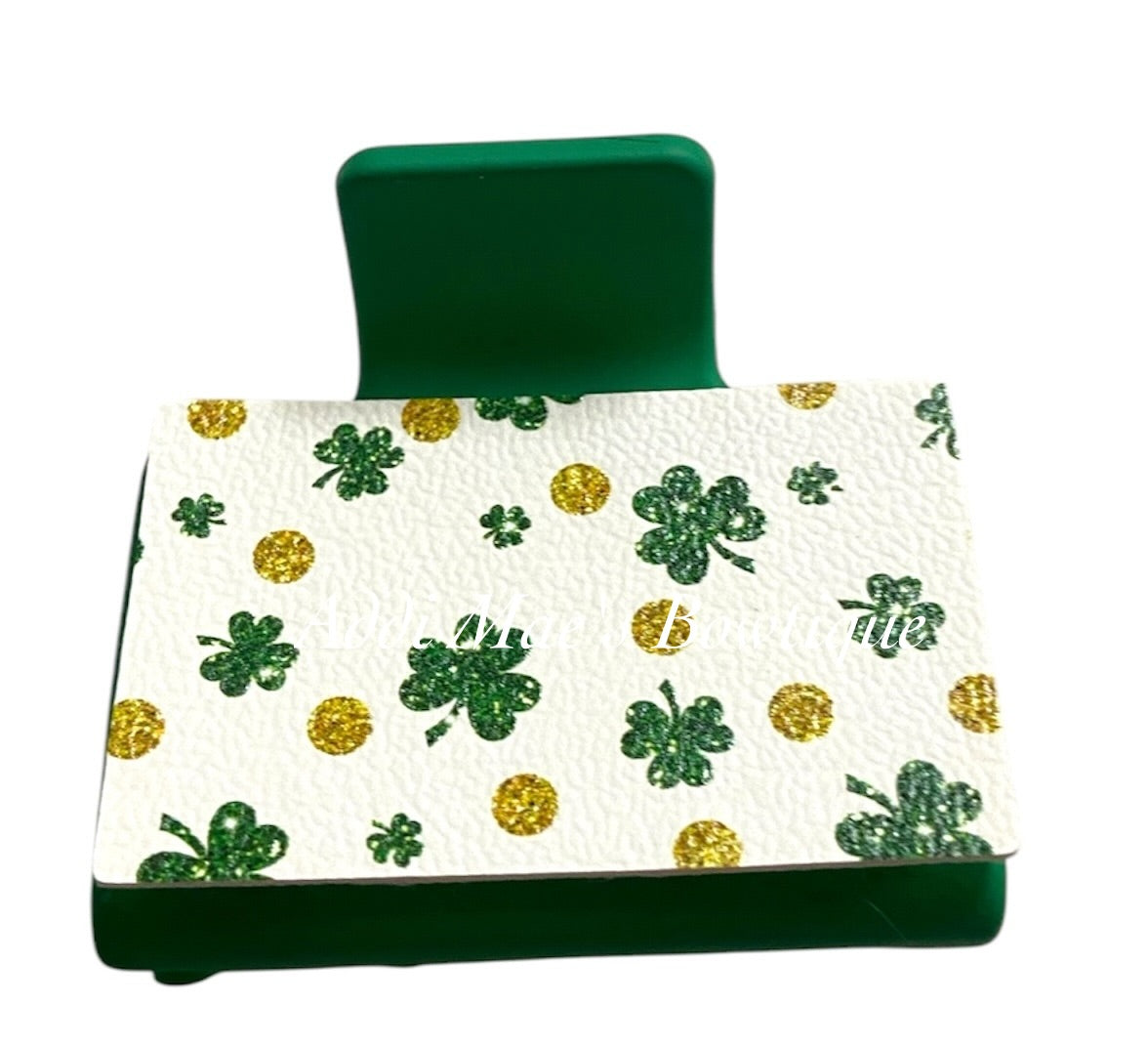 Lucky Gold Dots St Patrick’s Day Small Claw Clip