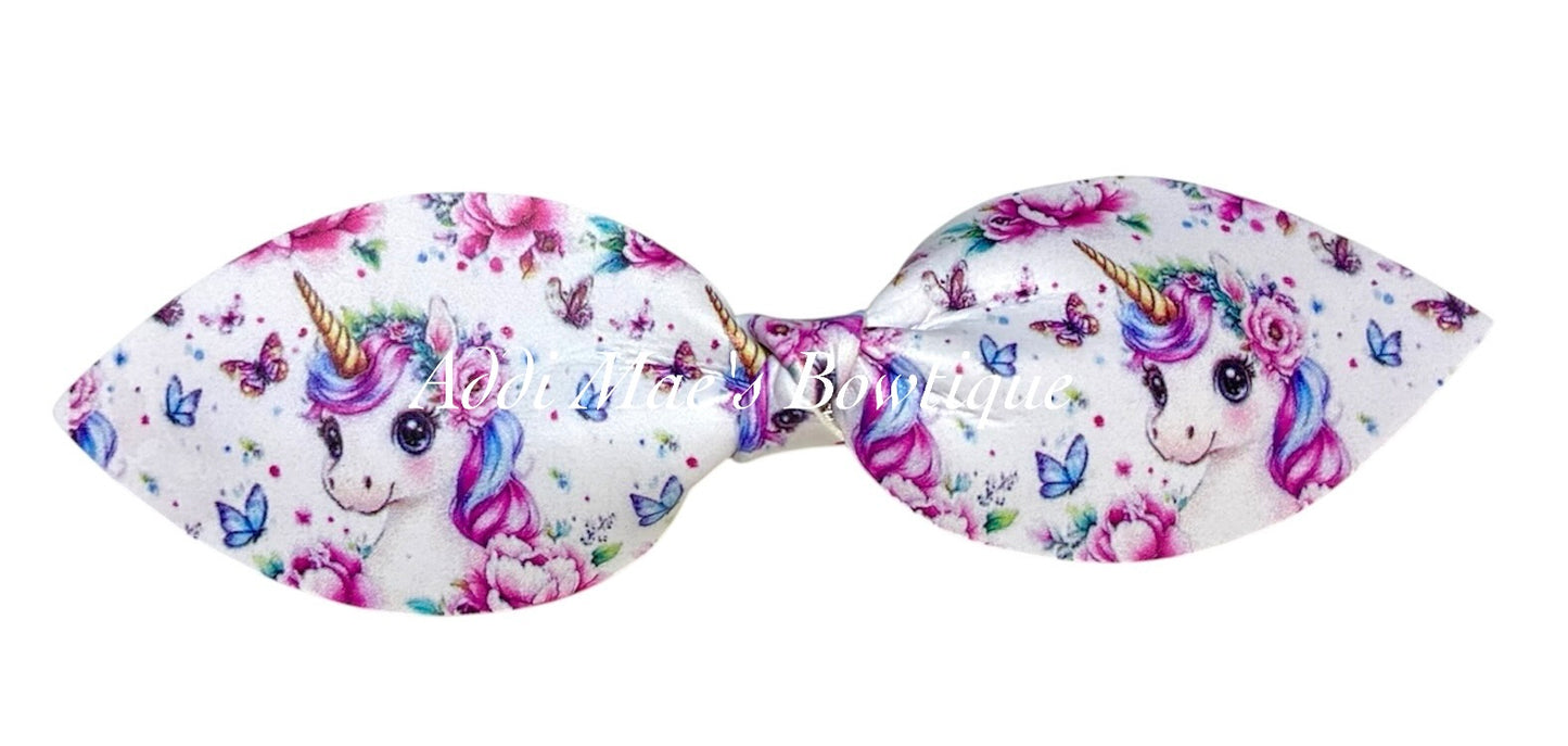 Pretty Purple Pastel Unicorn Top Knot Clip
