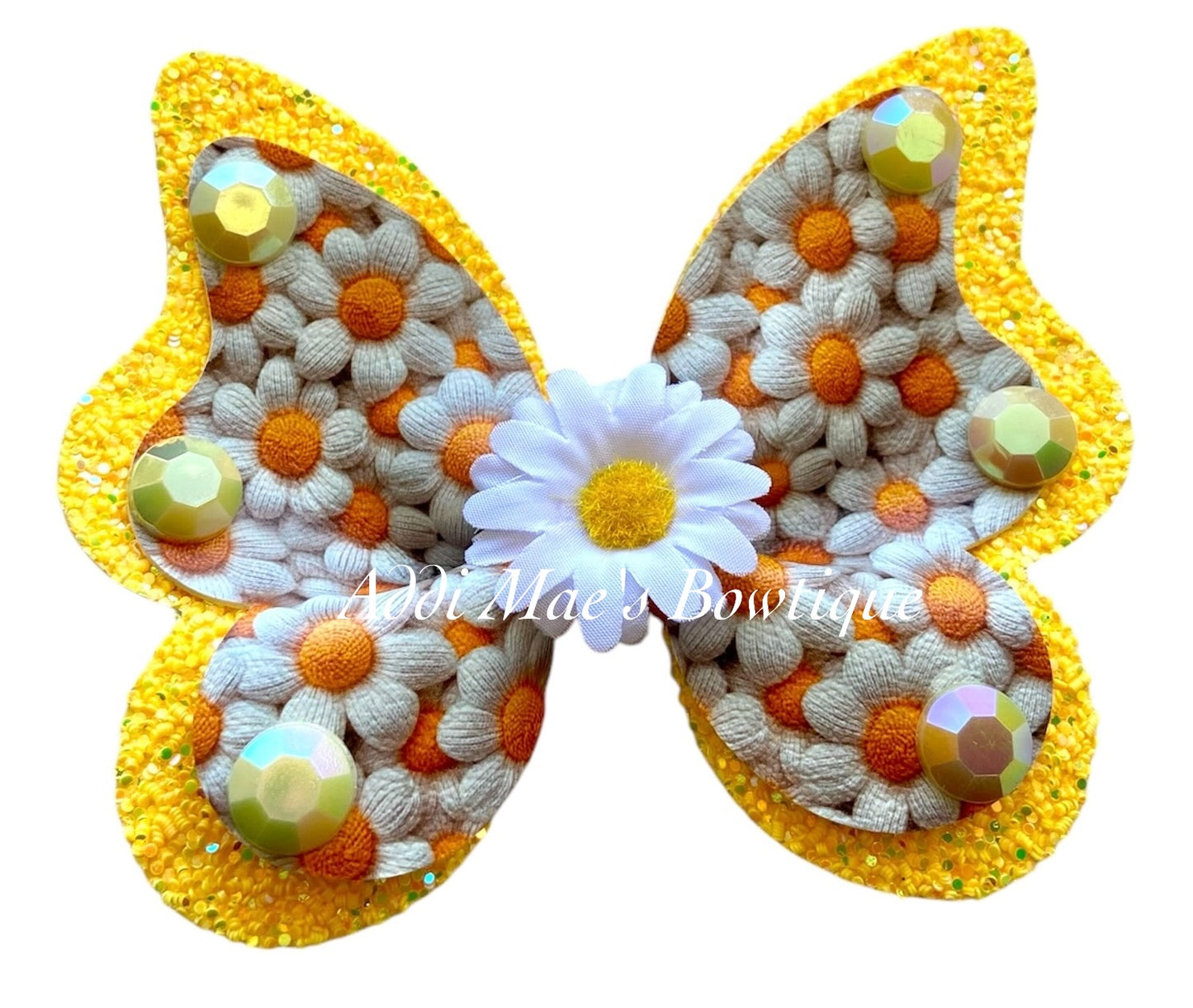 Dazzling Daisy Butterfly Bow