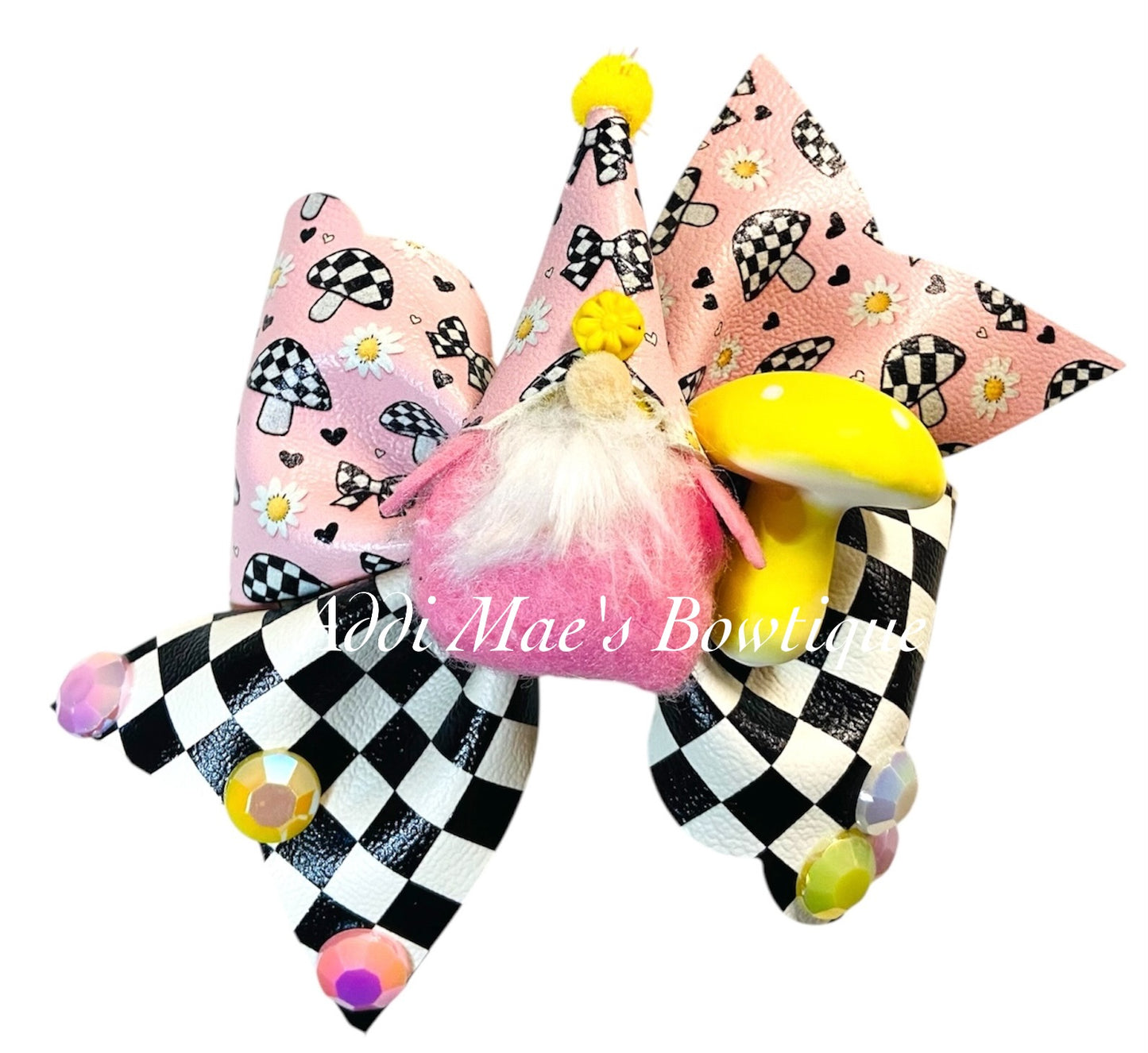 Checkered Mushroom Gnome Bow