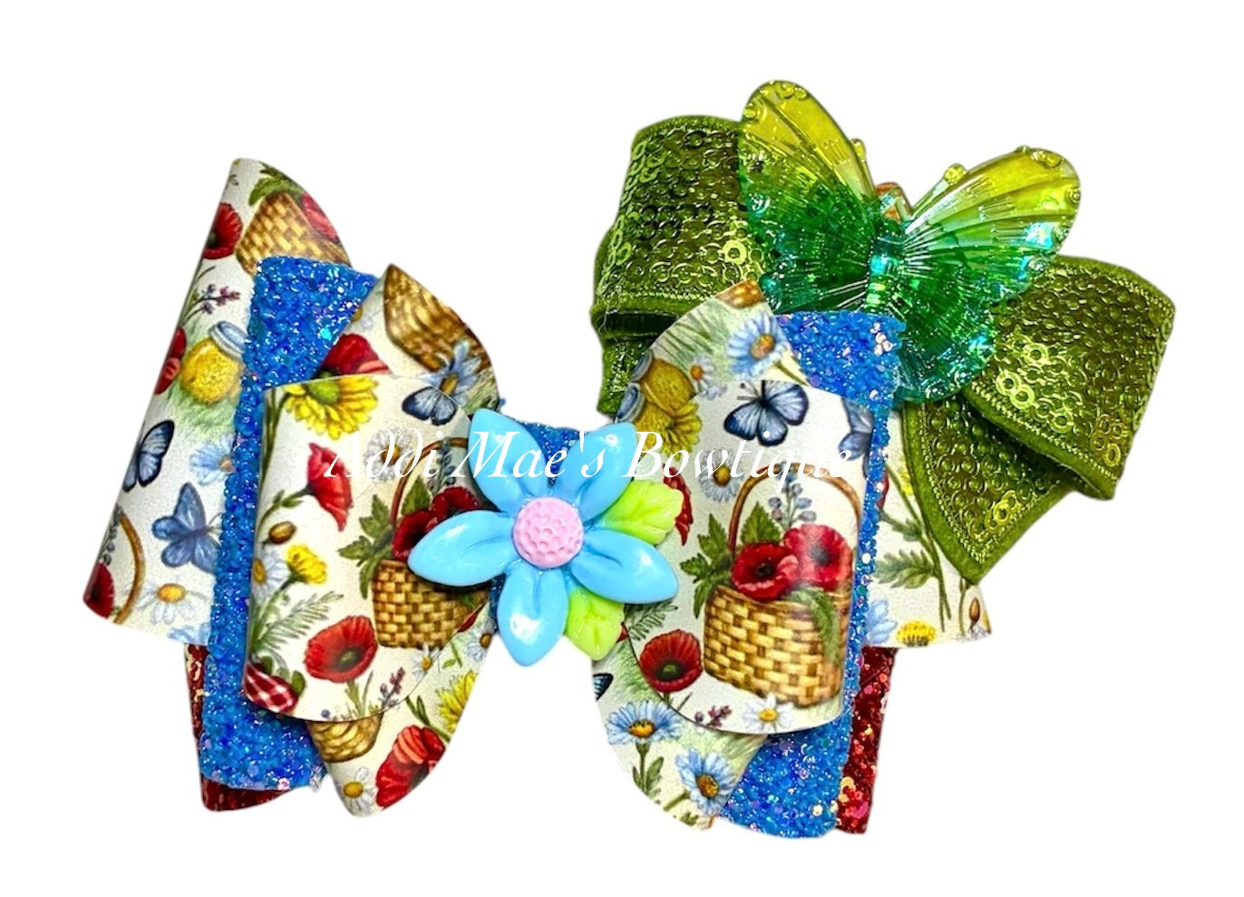 Picnic Baskets & Flowers Bow