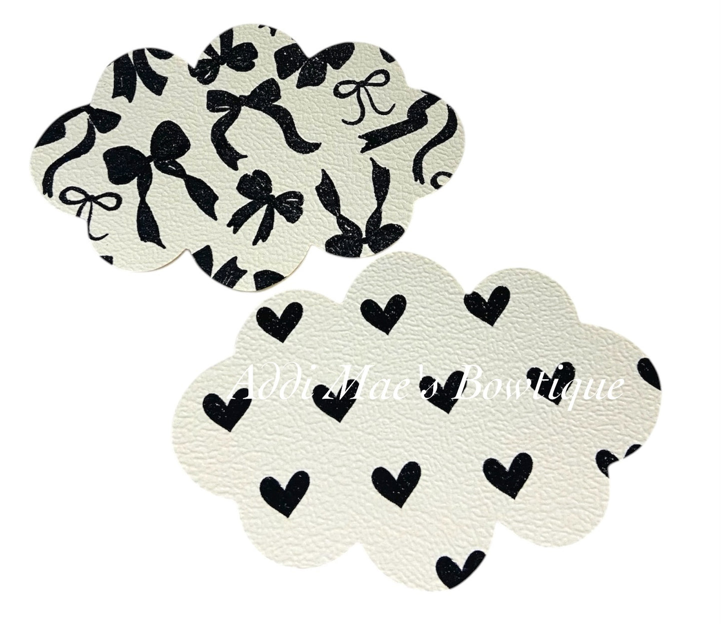 Black Bows Hearts Snap Clip Set