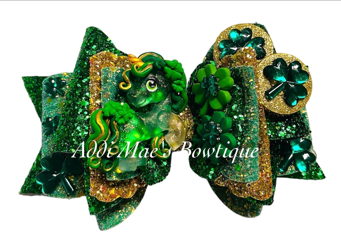 Lucky Unicorn St. Patrick’s Day Bow