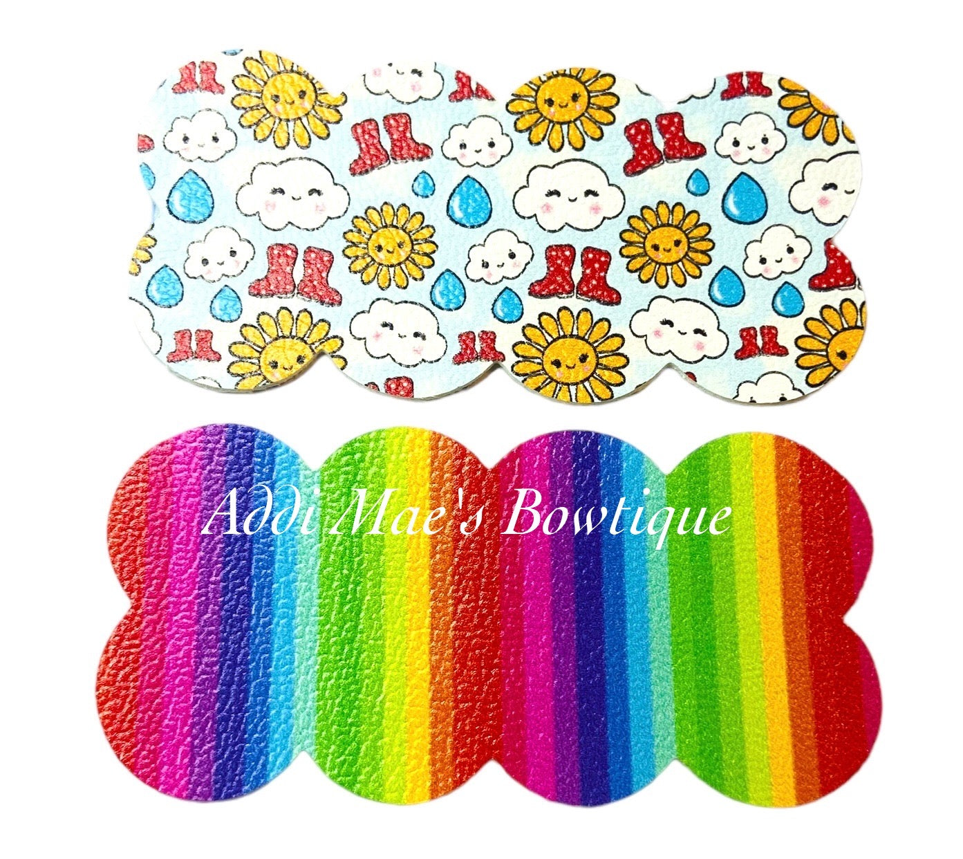 Rainy Day Rainbow Snap Clip Set