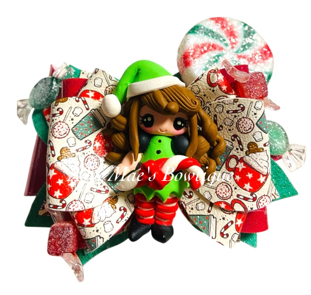 Elf Girl Christmas Bow