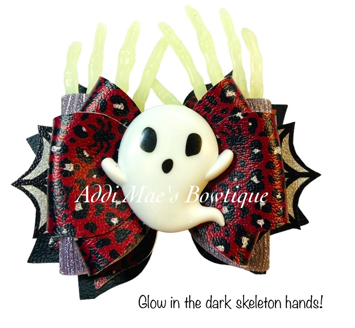 Boo! Ghost 3.5” Halloween Bow