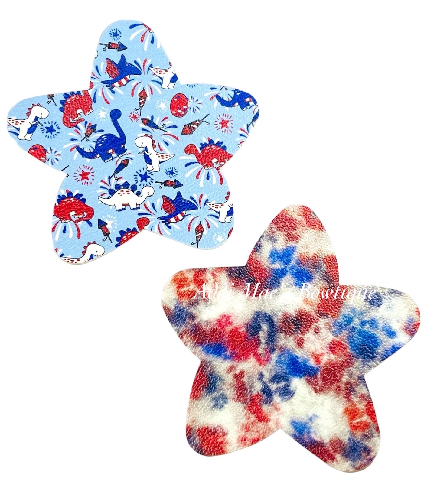 Patriotic Dinosaur Star Shaped Snap Clip Set