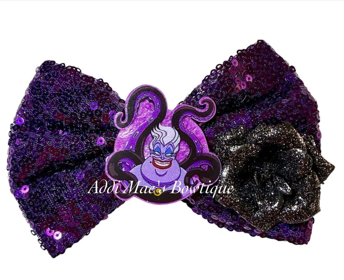 Sea Witch Purple Sequin Bow