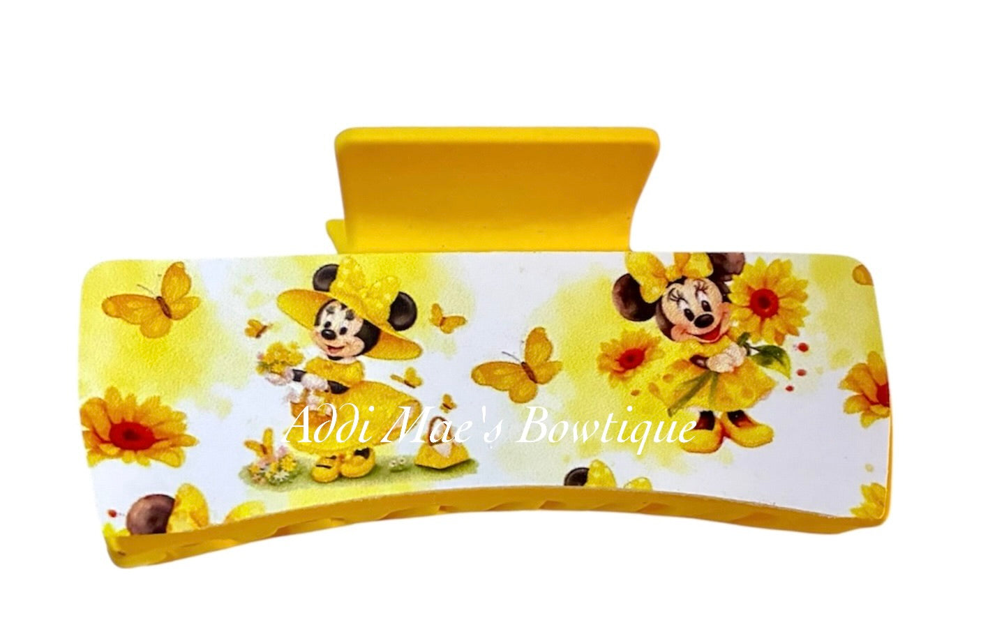 Miss Mouse Yellow Floral XL Claw Clip