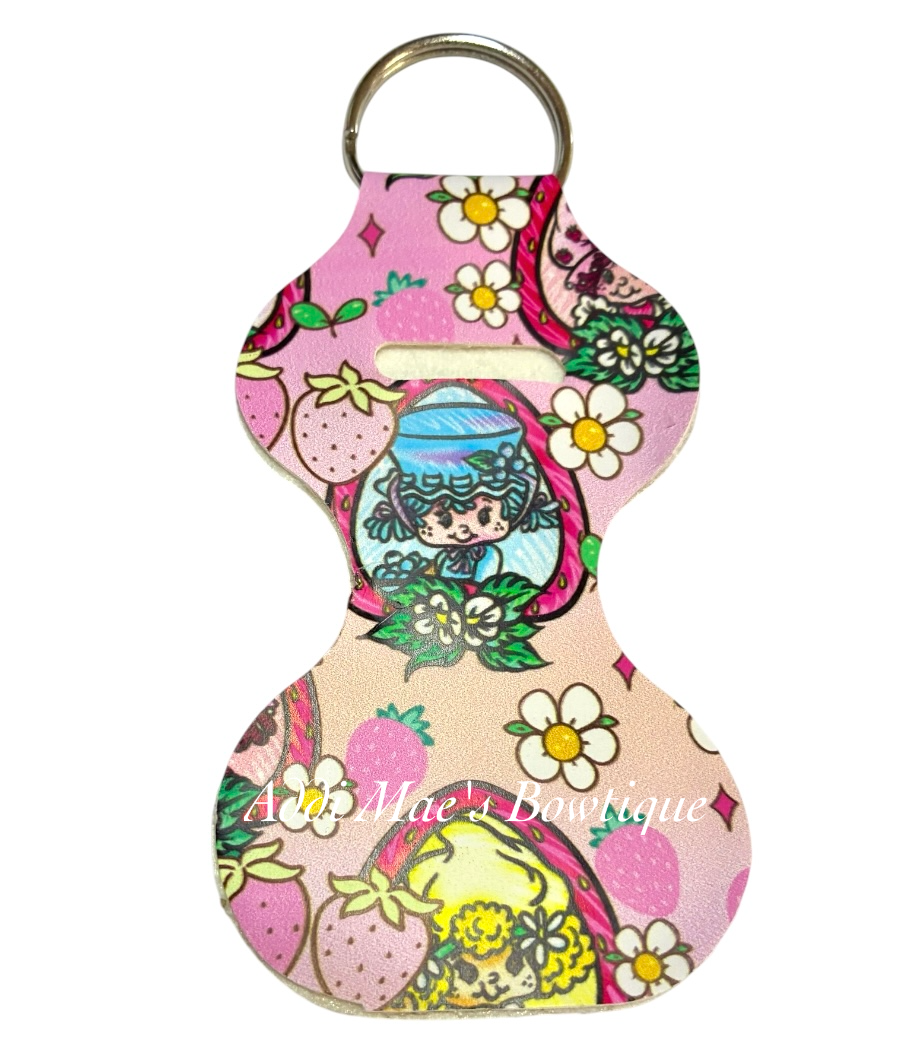 Strawberry Girl Chapstick Keychain