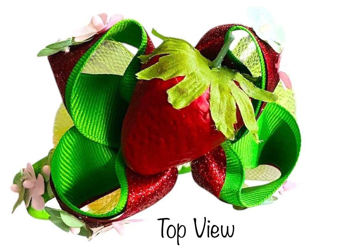Strawberry Ribbon Headband
