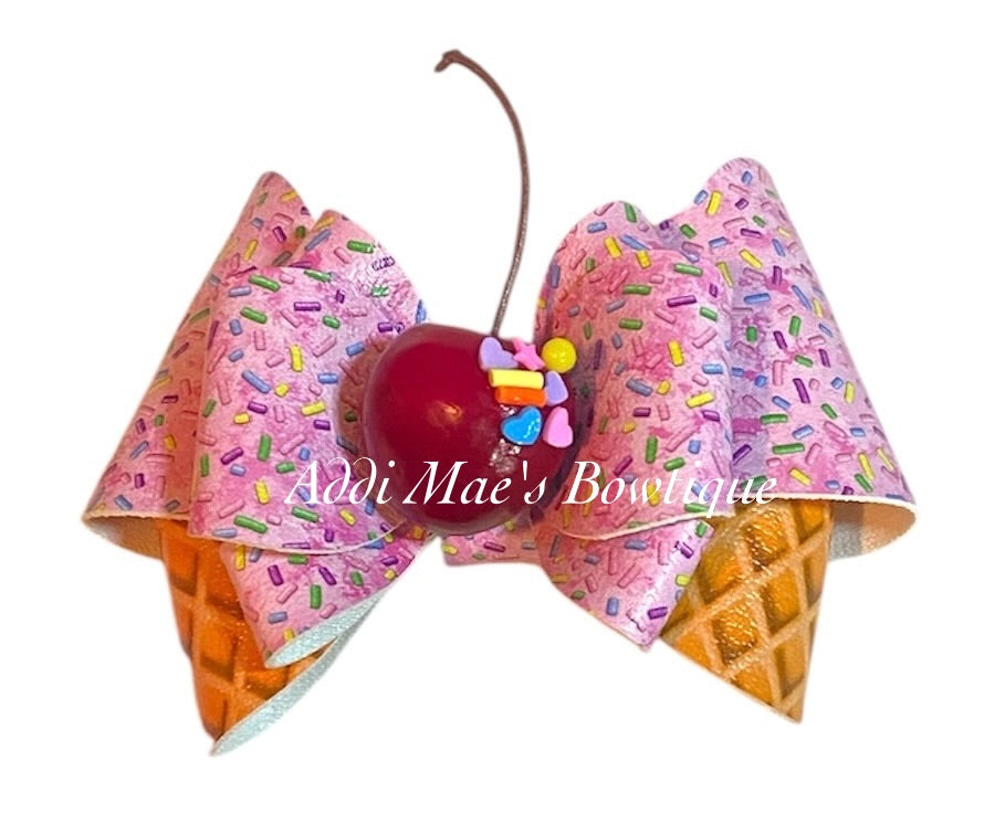 Ice Cream Girls Purse & Bow Set
