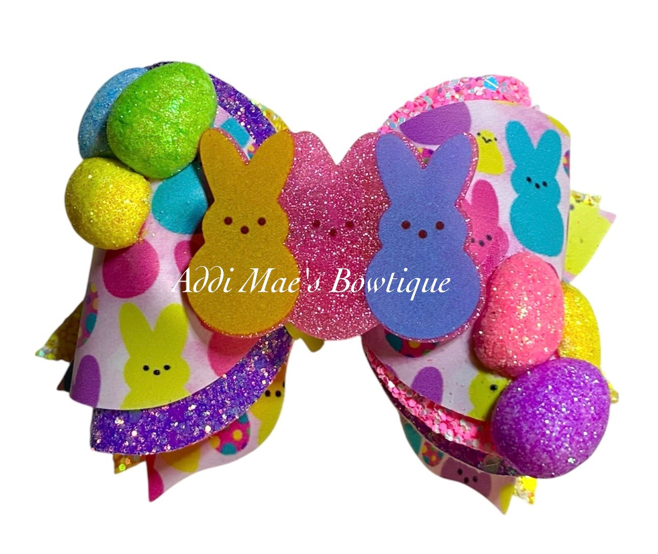 Marshmallow Peep Bunny Bow