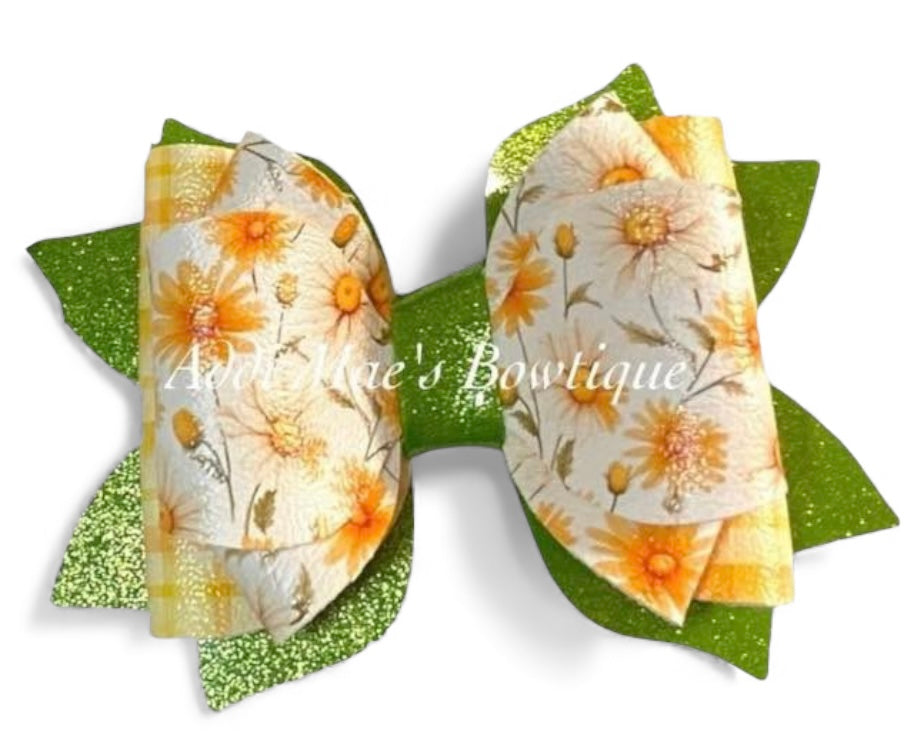 Yellow Daisy Bow