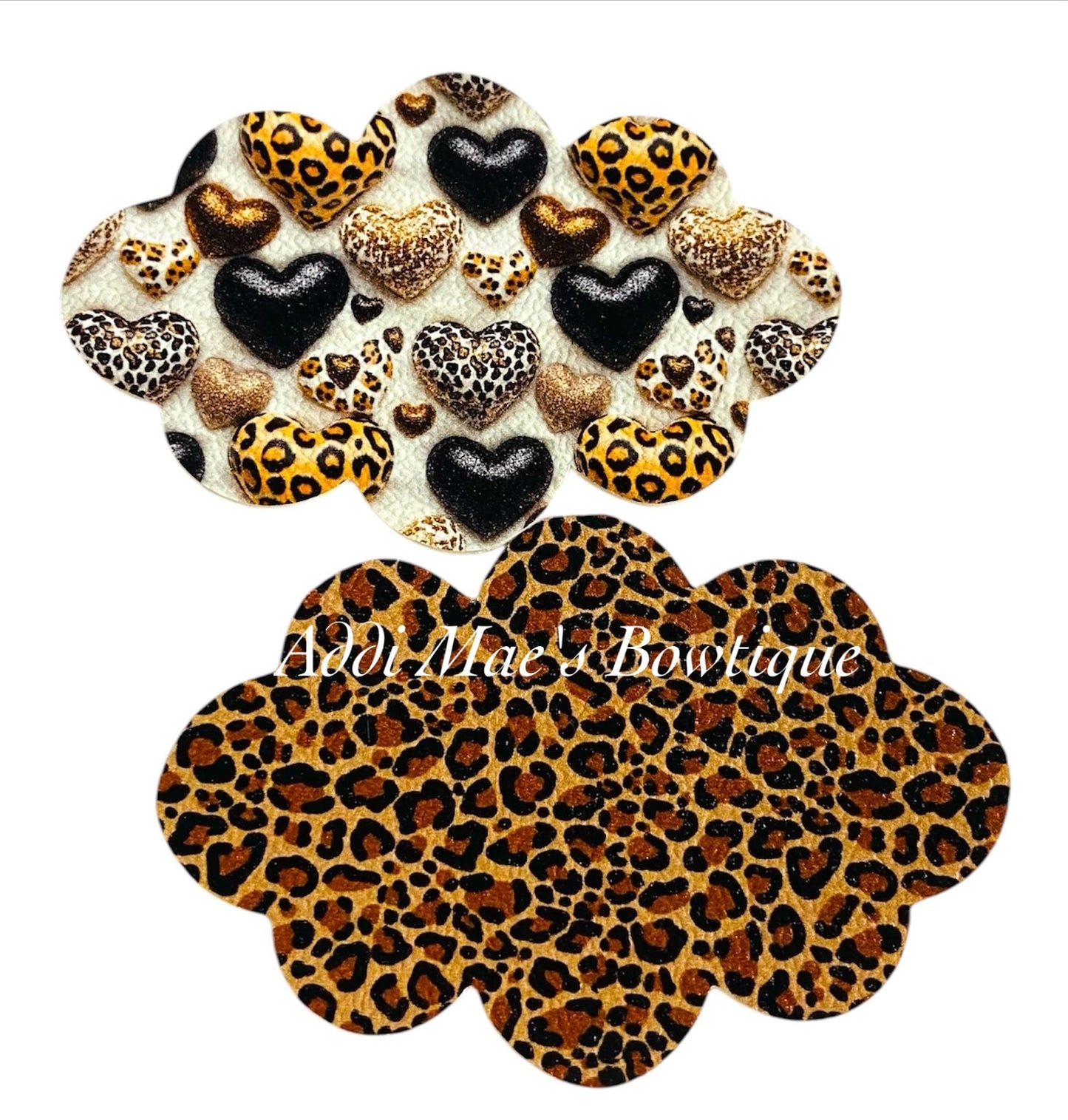 Leopard Hearts Snap Clip Set