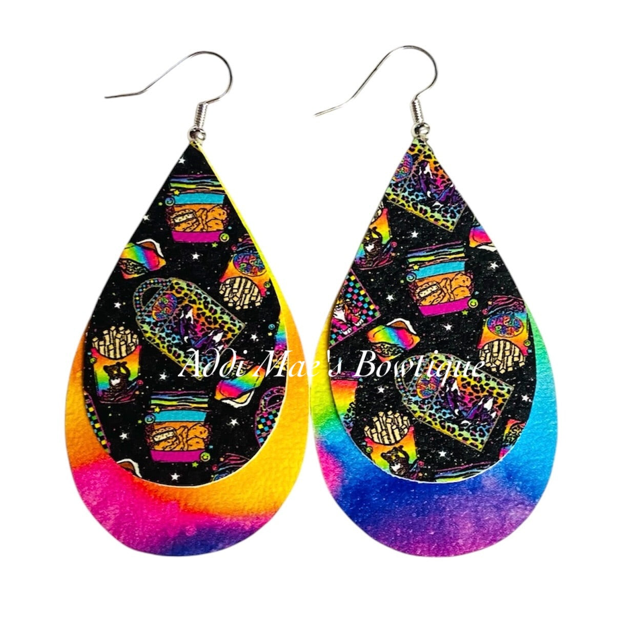 LF Happy Kid Meal Stacked Tear Drop Earrings