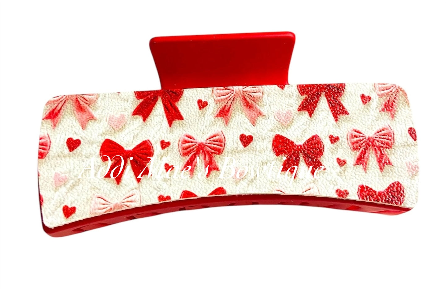 Pink & Red Bows XL Claw Clip