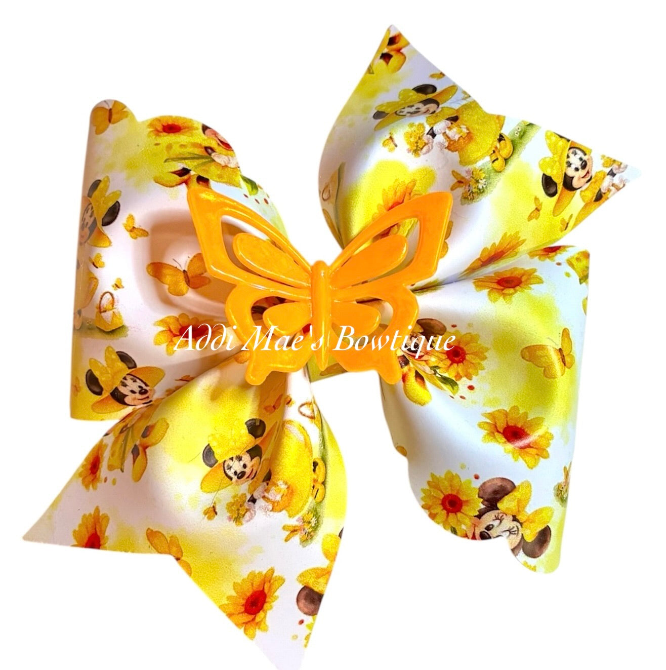 Miss Mouse Yellow Floral Bow
