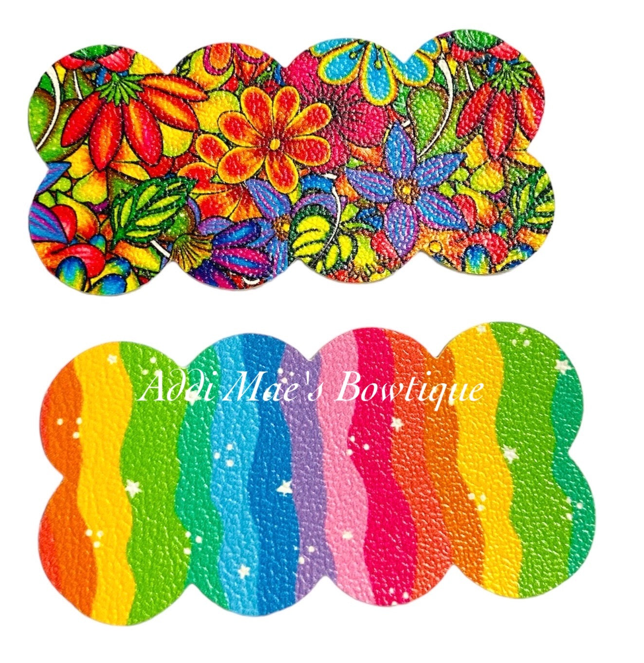 Bright Rainbow Flowers Snap Clip Set