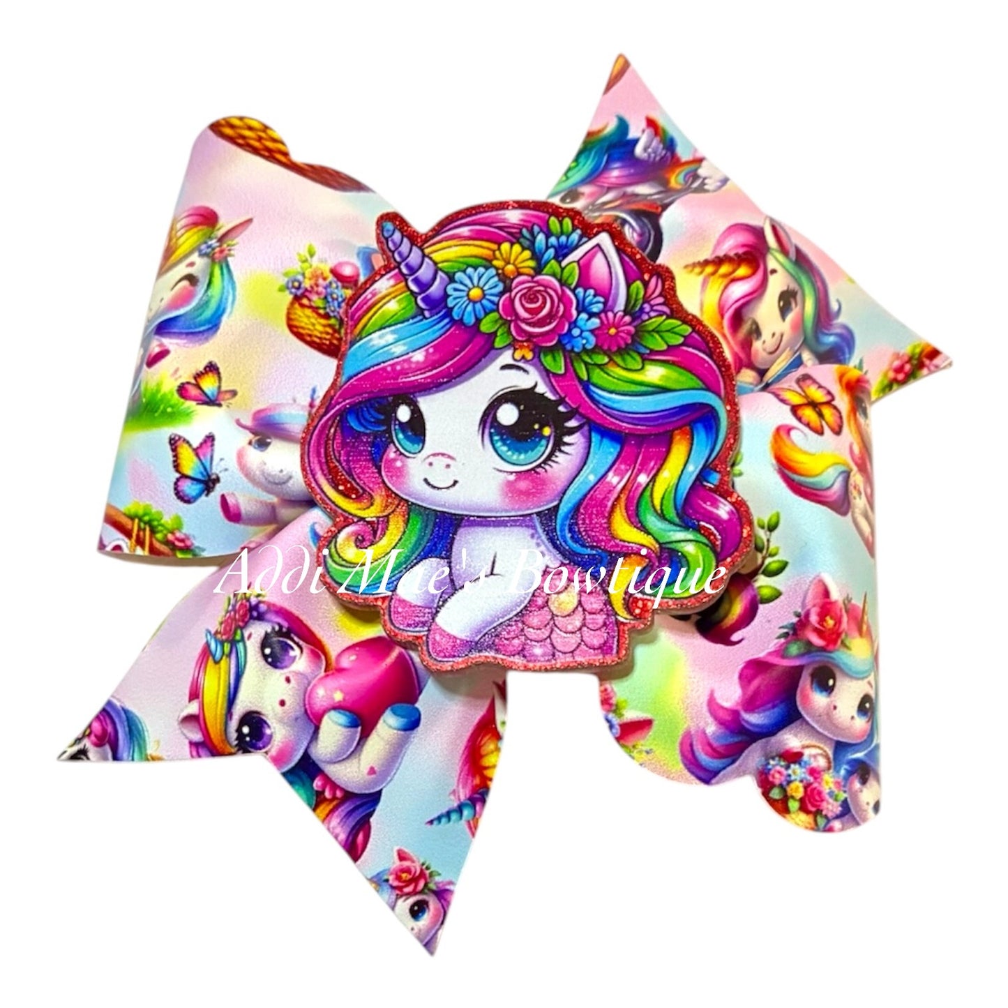 Rainbow Unicorn Bow