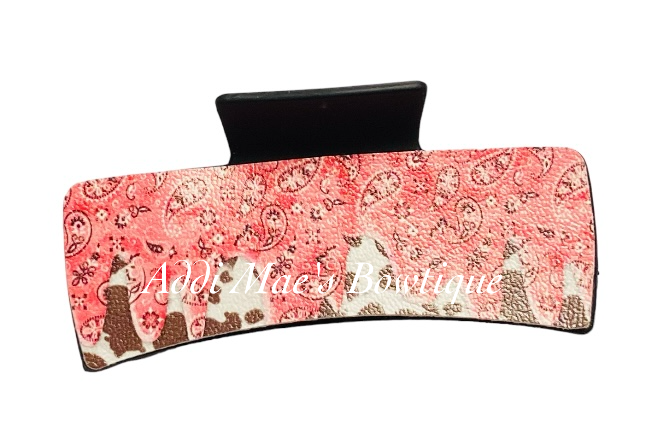 Cow Bandanna Drip XL Claw Clip