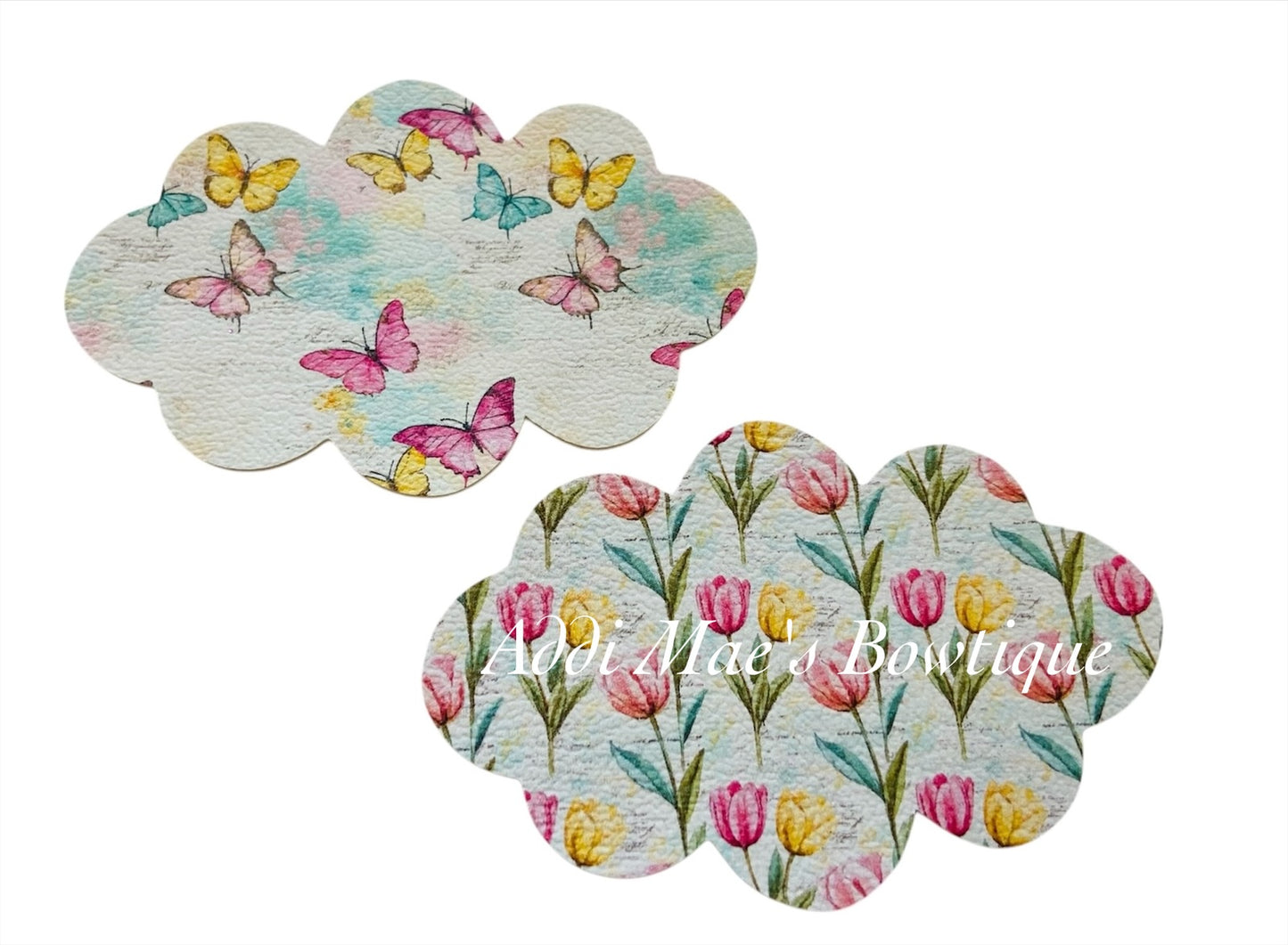 Pastel Tulips/ Butterflies Snap Clip Set