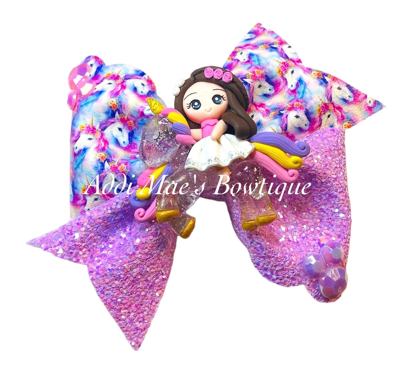 Pastel Lavender Unicorn Bow