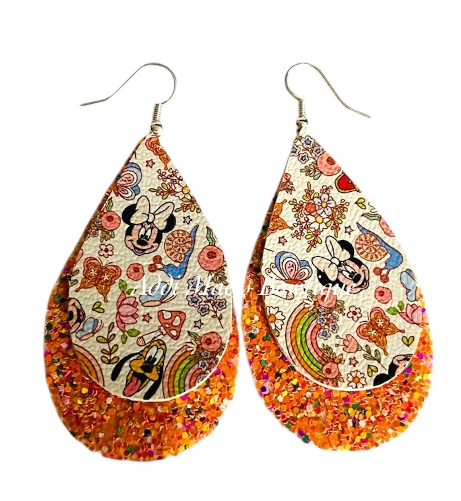 Garden Mouse Friends Stacked Tear Drop Earring Set