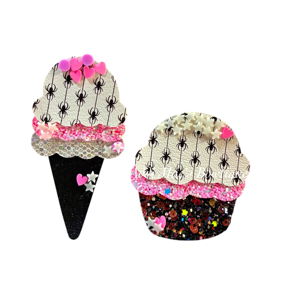 Spider Web Halloween Ice Cream ,Cupcake Clip