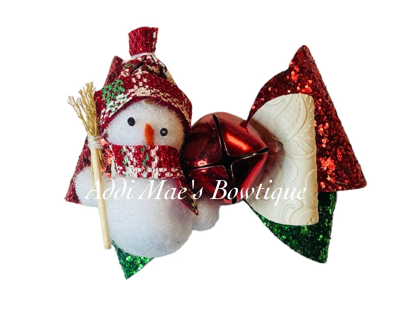 Christmas Snowman Bow