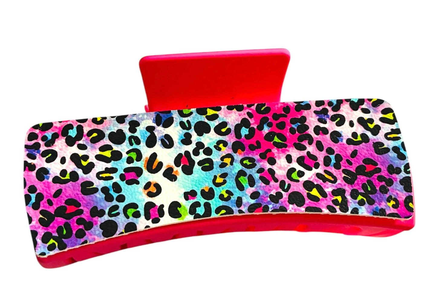 Neon Cheetah Print XL Claw Clip