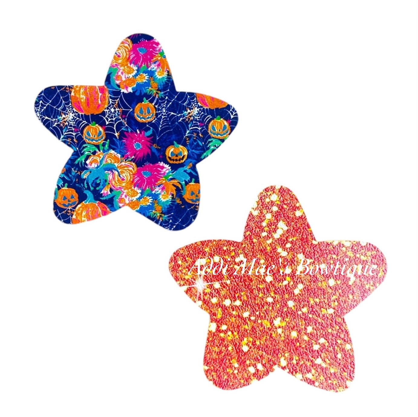 Bright Halloween Pumpkins Star Shaped Snap Clip Set