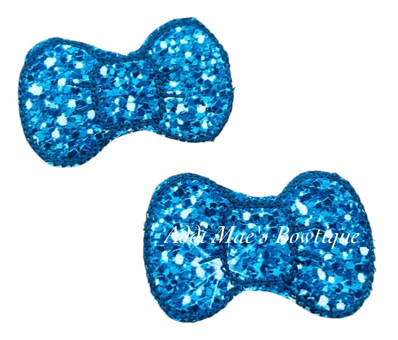 Calypso Sparkle Embroidered Bow Feltie Small SnapClip Piggy Set