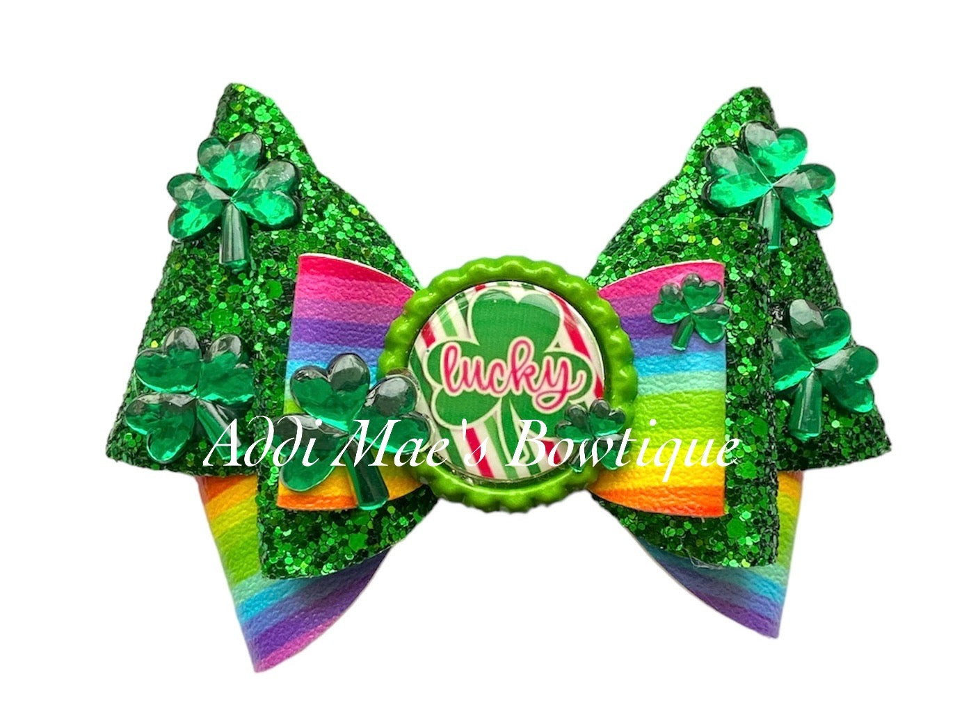 Lucky Rainbow St. Patrick’s Day Bow
