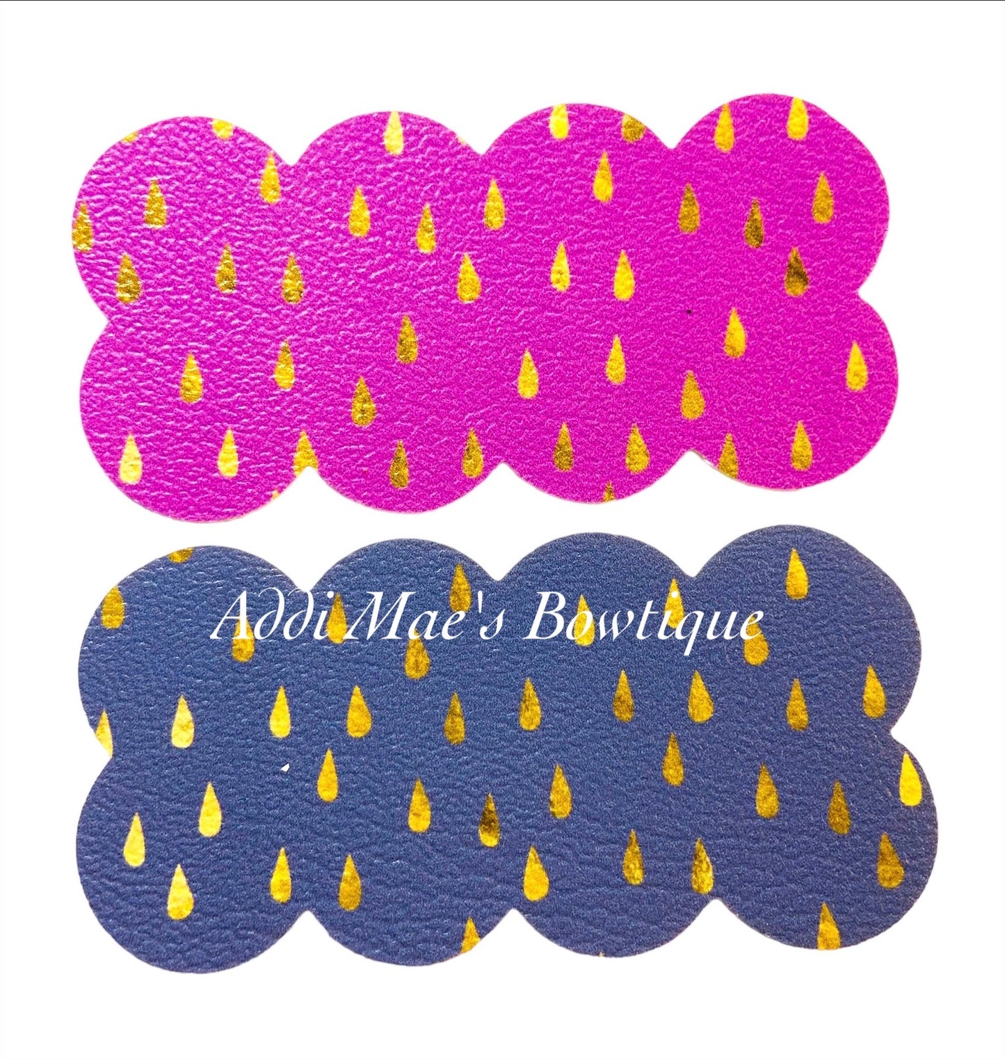 Gold Raindrops Snap Clip Set