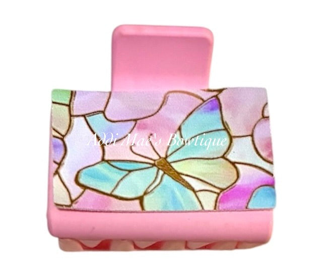 Mosaic Butterfly Small Claw Clip