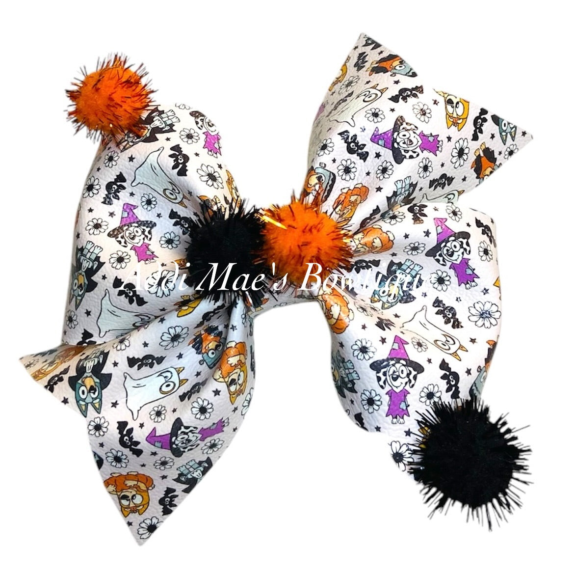 Halloween Cartoon Dog Bow