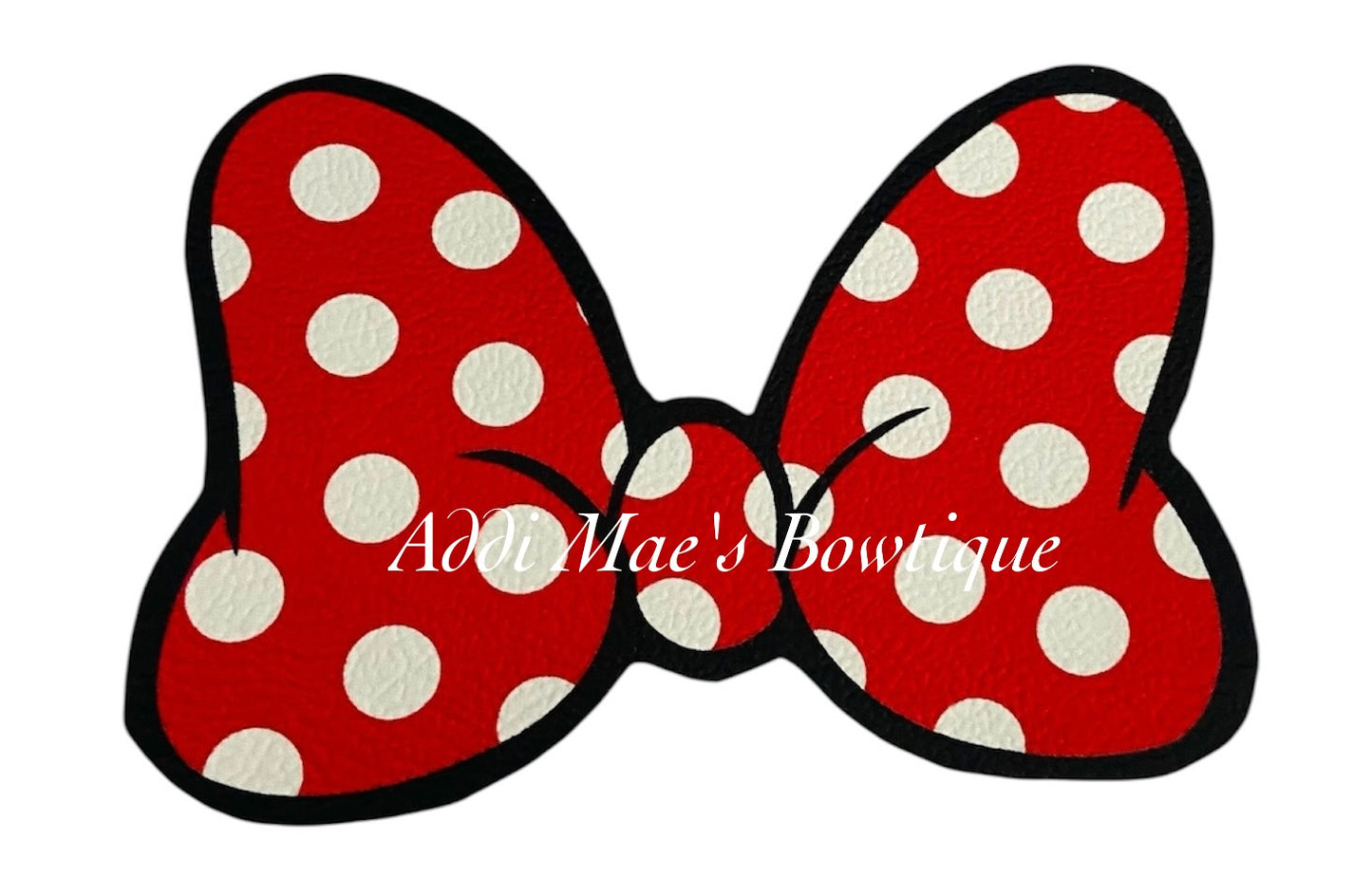 Miss Mouse Red Bow Snap Clip