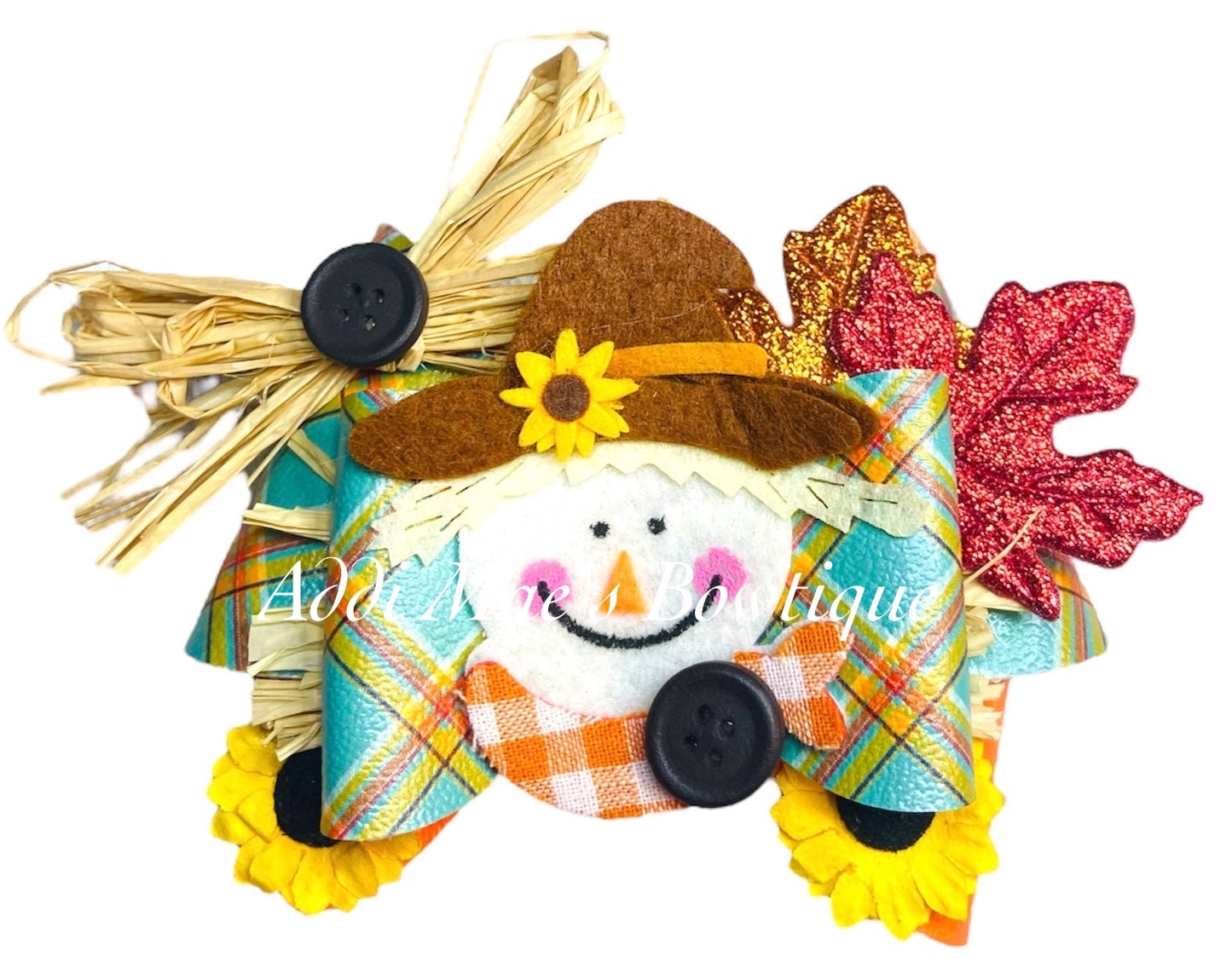 Fall Scarecrow Harvest Bow