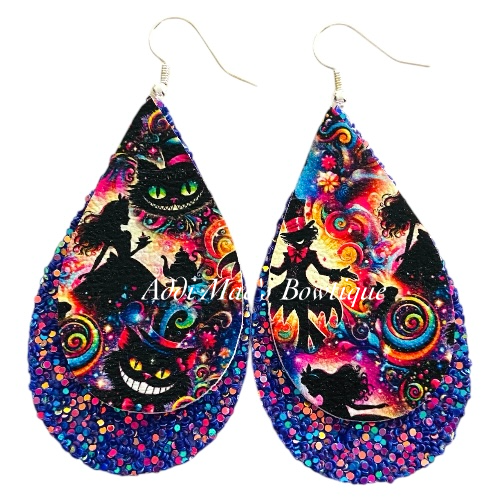 Crazy Wonderland Stacked Tear Drop Earrings