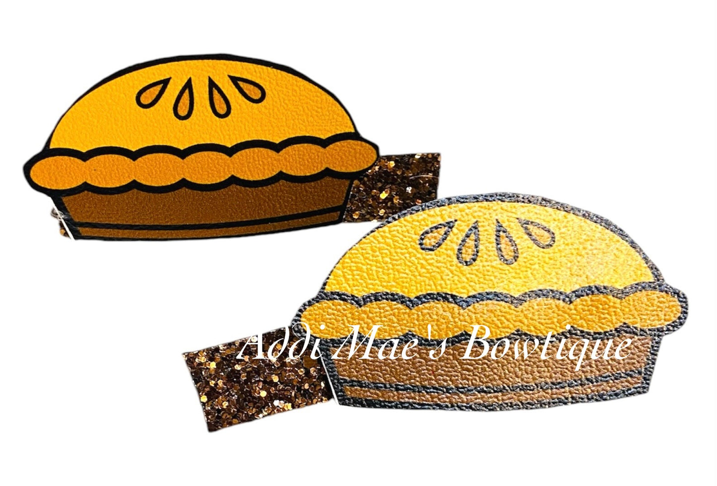 Thanksgiving Pumpkin Pie Alligator Clip Set