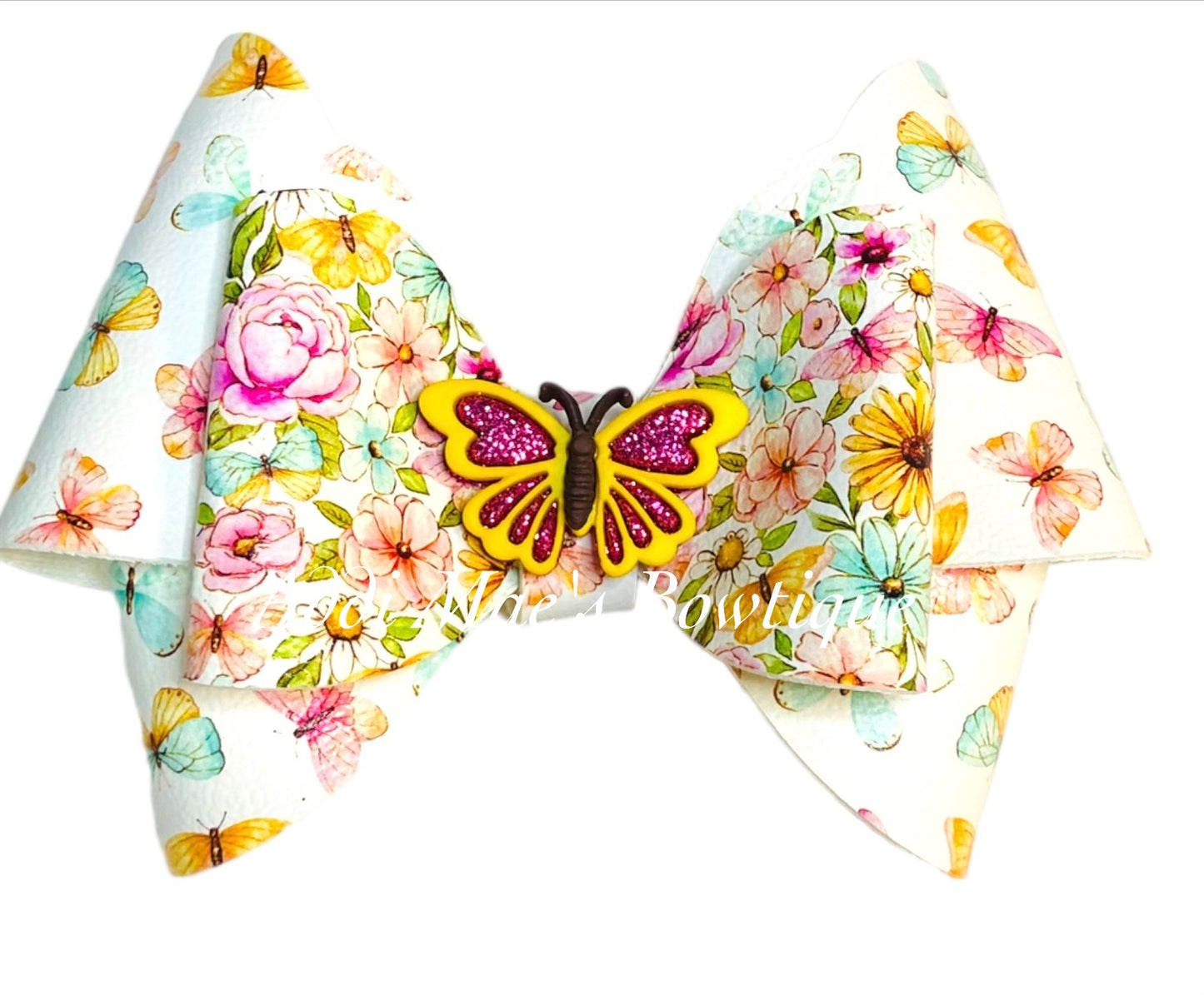 Butterfly Floral Bow